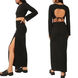 Free People Kenda Set Black Lace Size 12